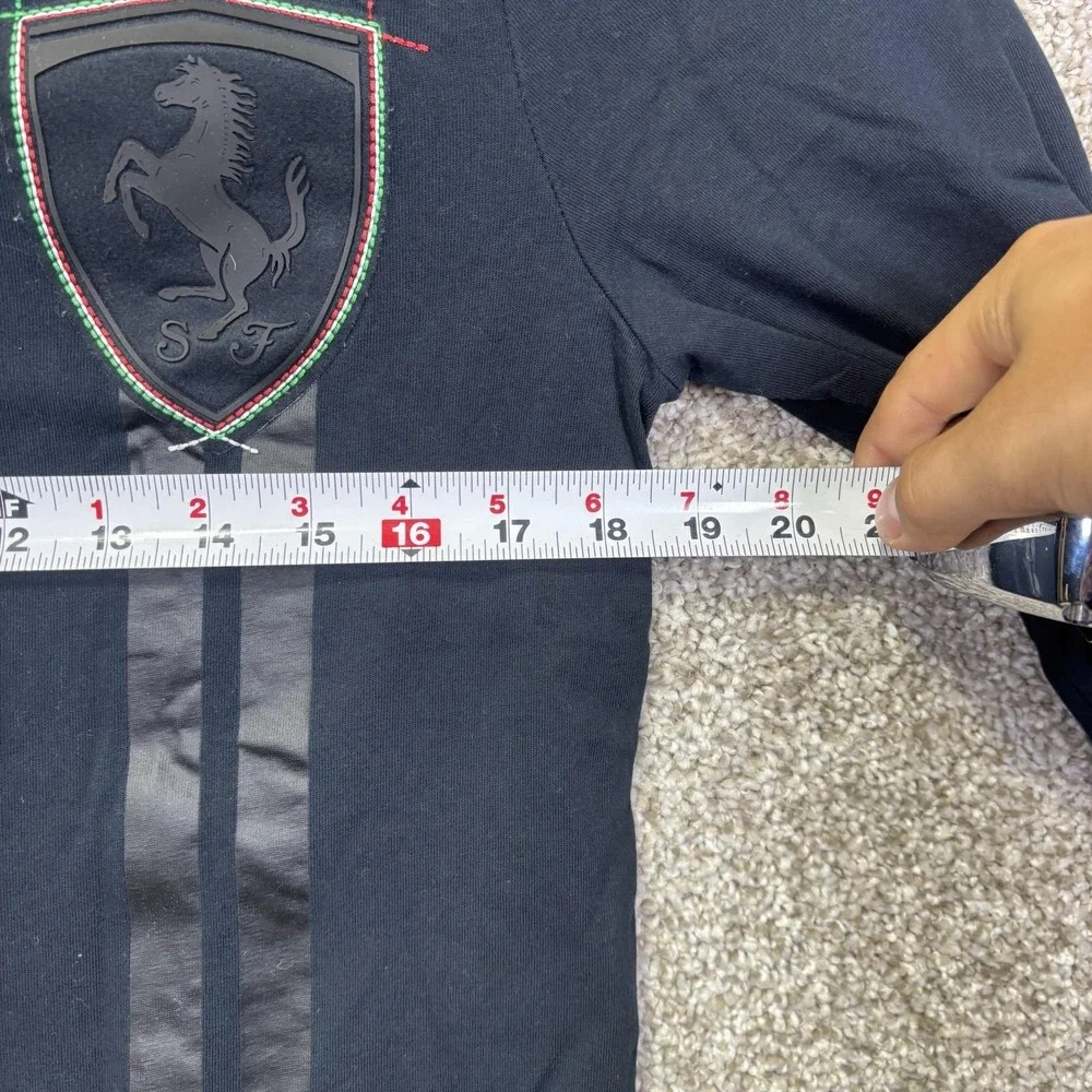 Scuderia Ferrari Shirt Mens Small Black Formula 1 Puma Racing F1 Team Top